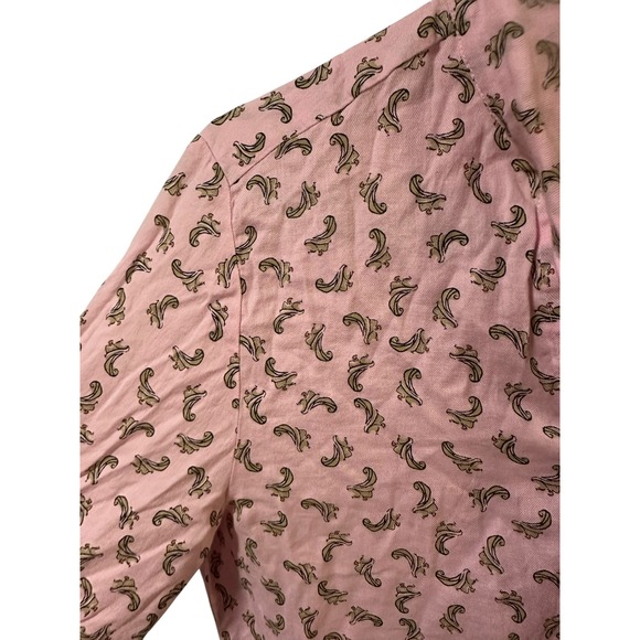 United Colors of Benetton Size Medium Pink Long Sleeve Top Blouse - Picture 5 of 7